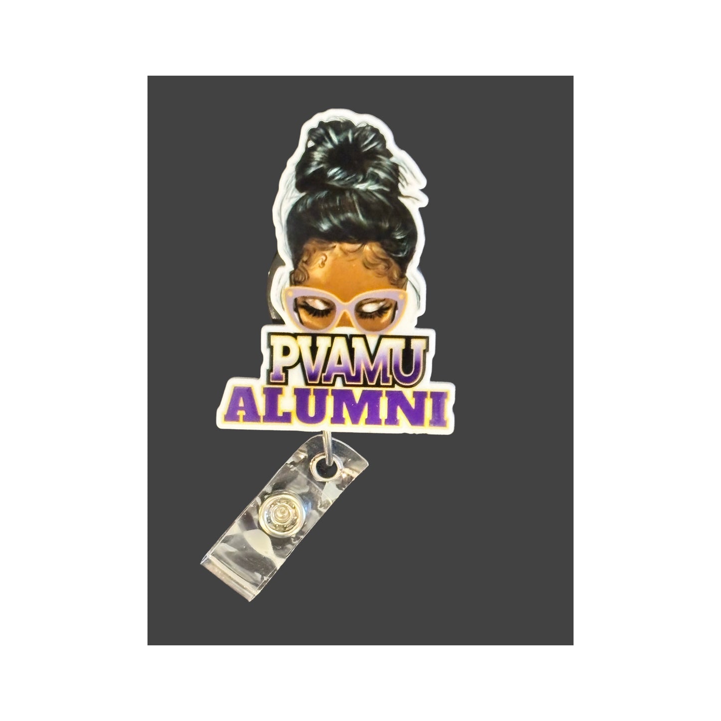 Messy Bun Prairie View A&M University Alumni Badge