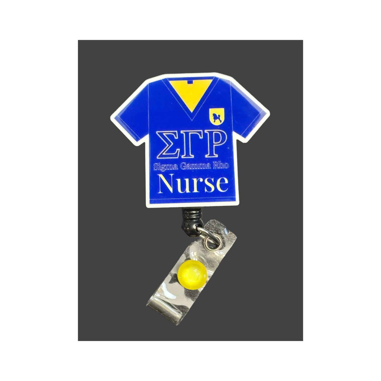 Sorority Scrub Top Badge Holder
