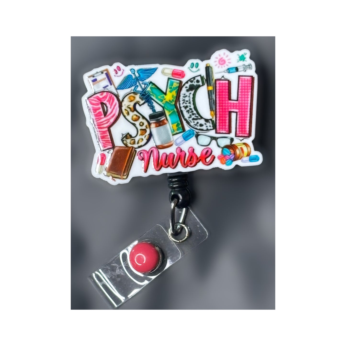 Psych Nurse Badge Holder