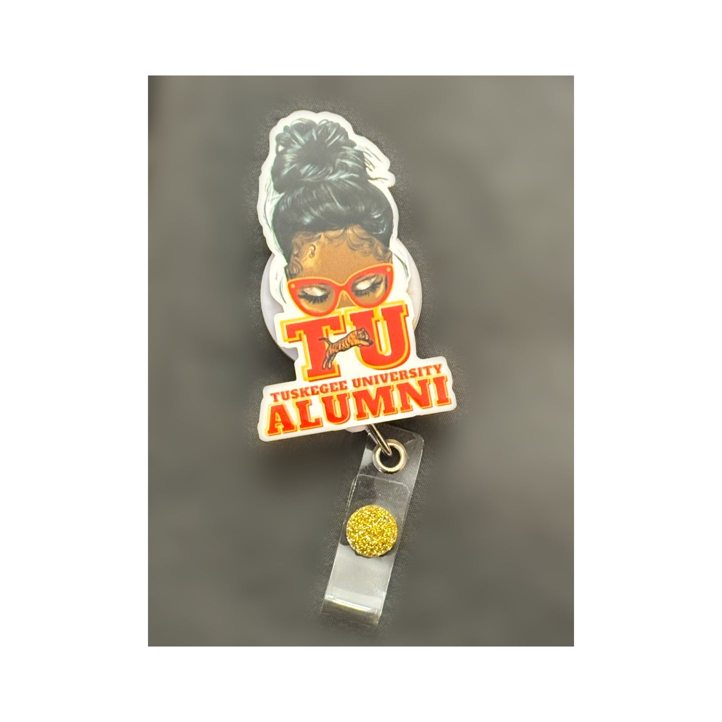 Tuskegee Alumni Messy Locs/Bun Badge Holder