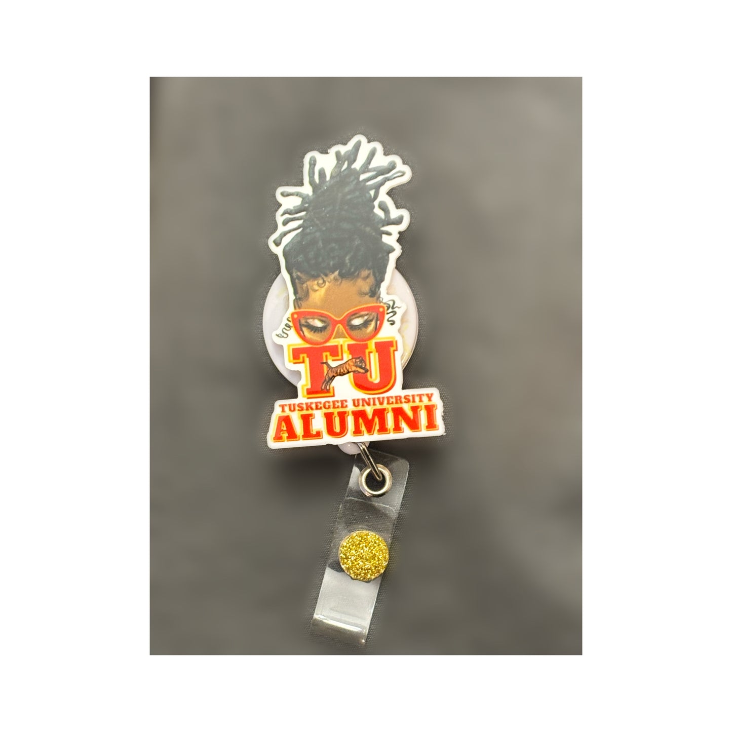 Tuskegee Alumni Messy Locs/Bun Badge Holder