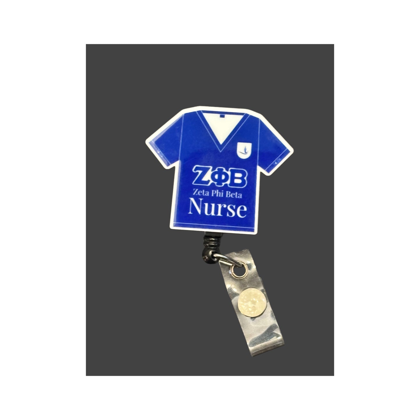 Sorority Scrub Top Badge Holder