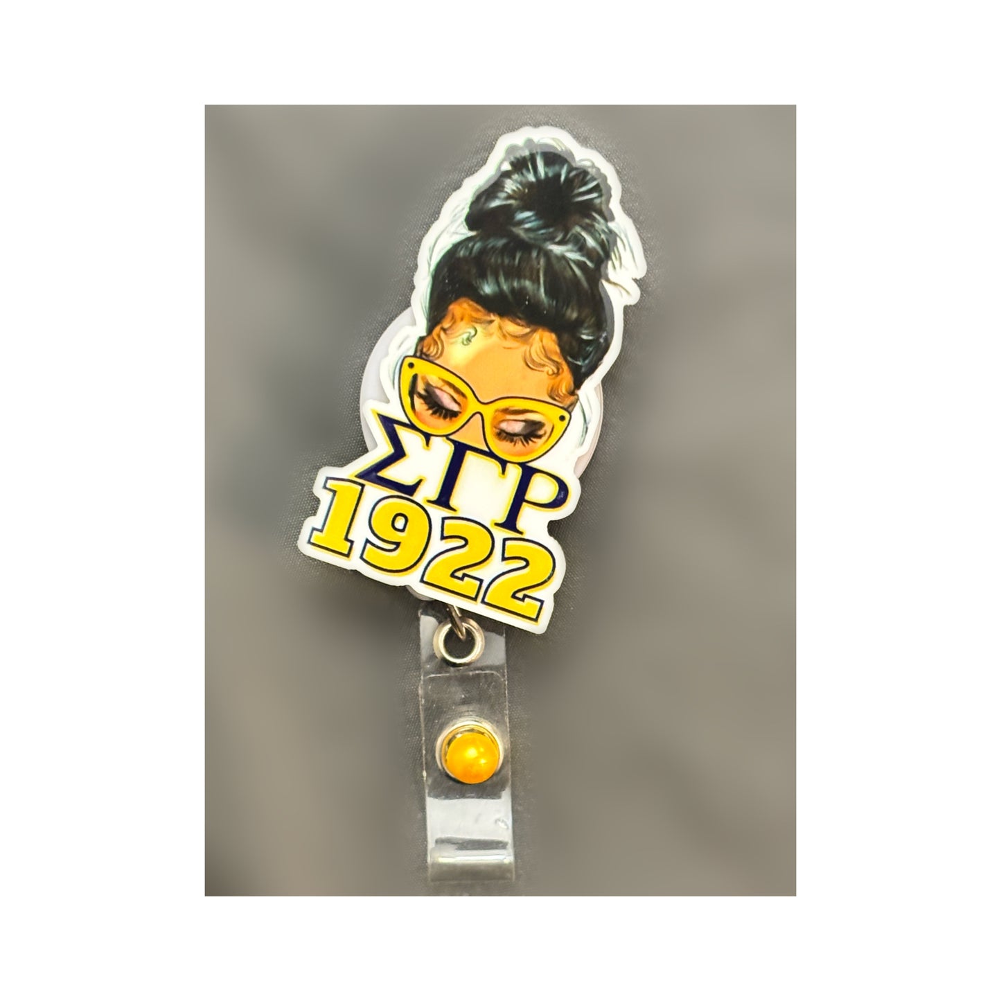 Sigma Gamma Rho Messy Bun Badge Holder