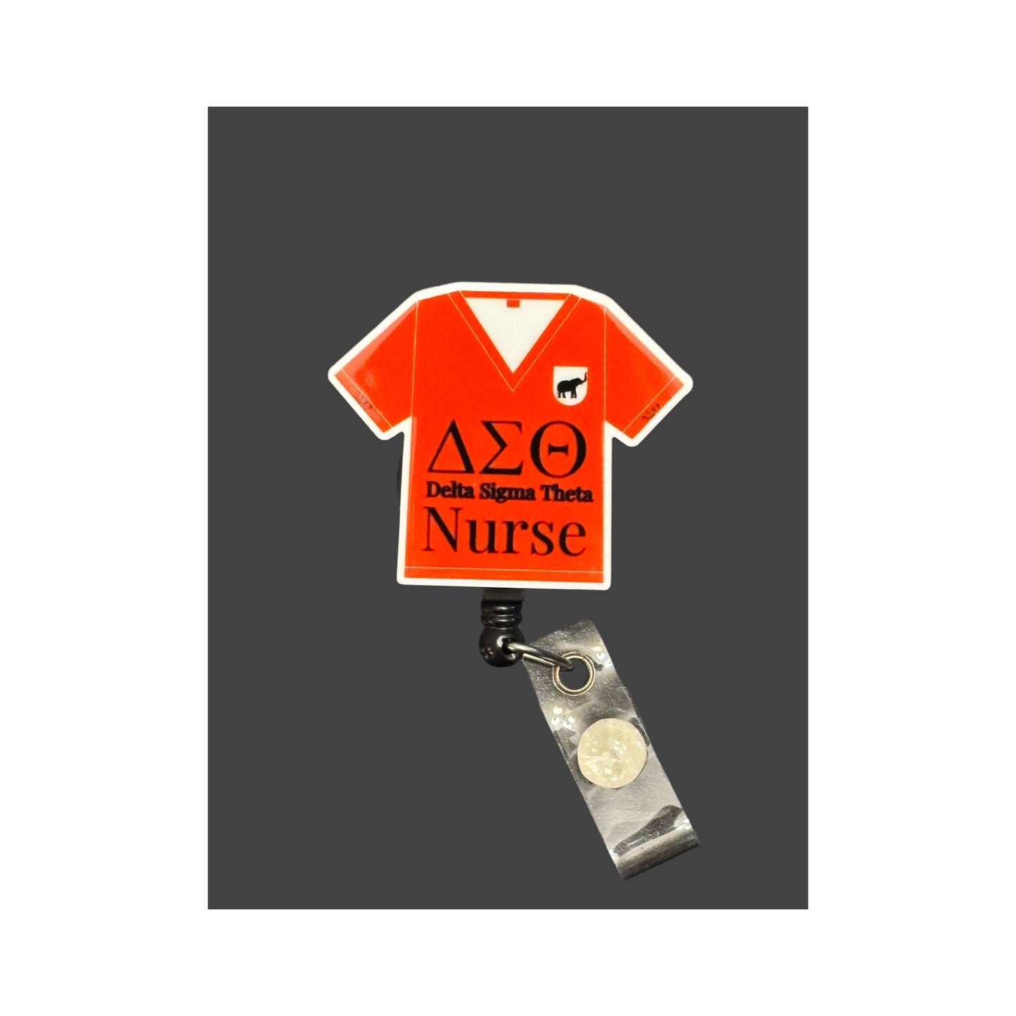 Sorority Scrub Top Badge Holder