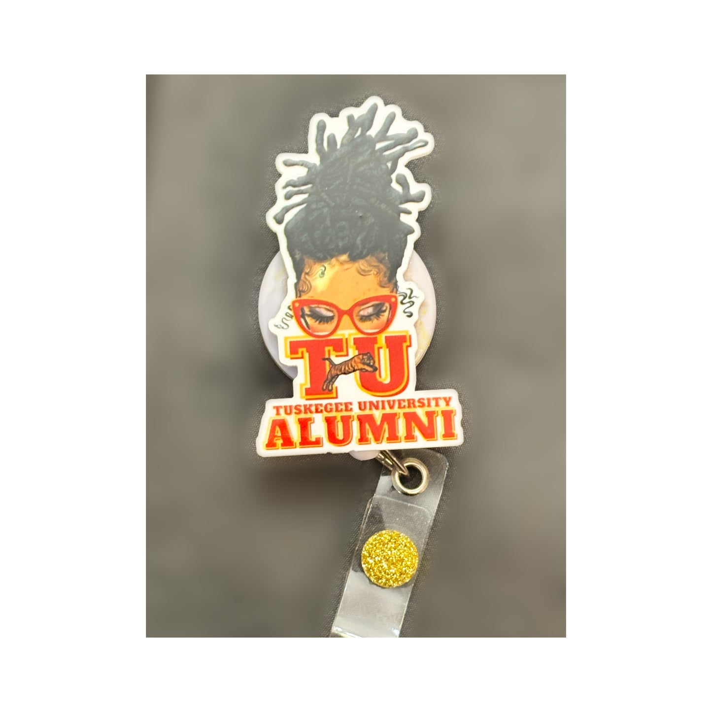 Tuskegee Alumni Messy Locs/Bun Badge Holder