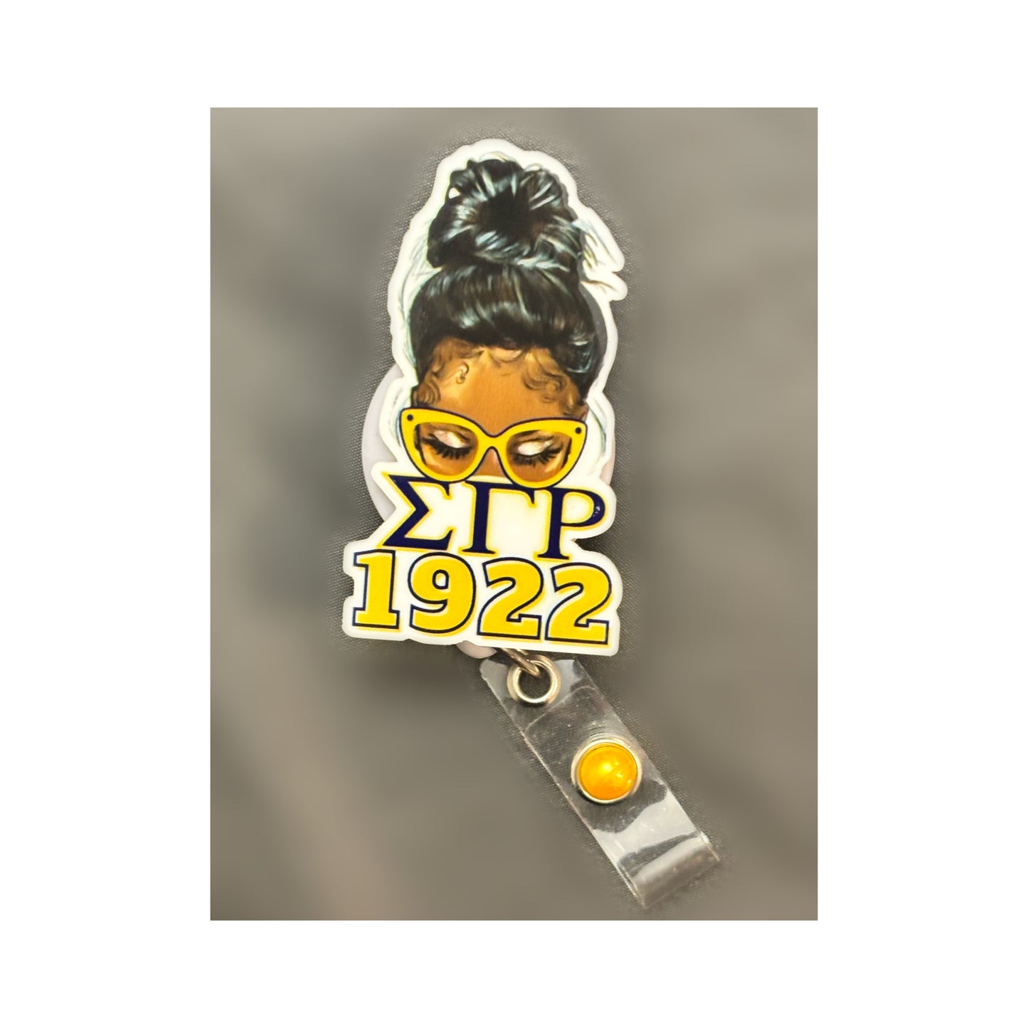 Sigma Gamma Rho Messy Bun Badge Holder