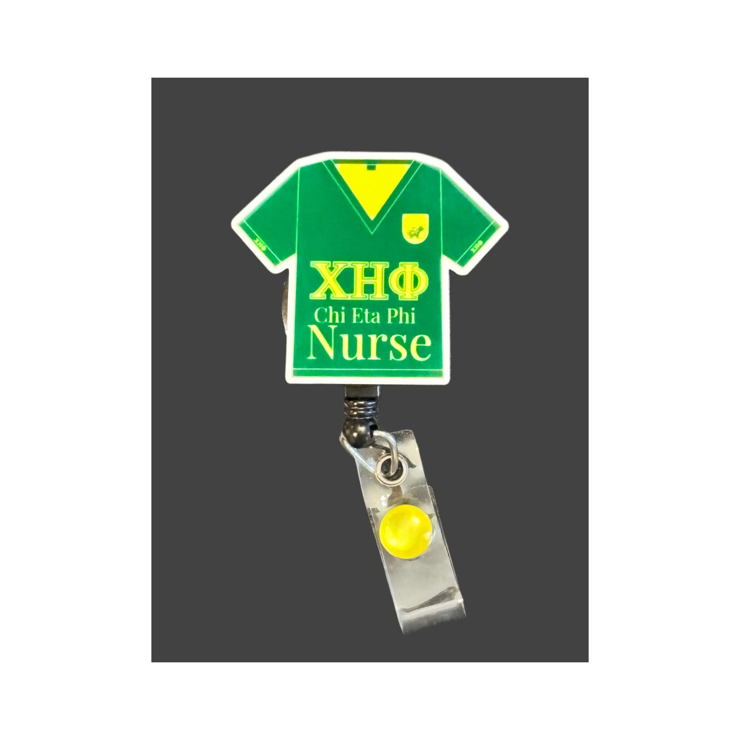 Sorority Scrub Top Badge Holder