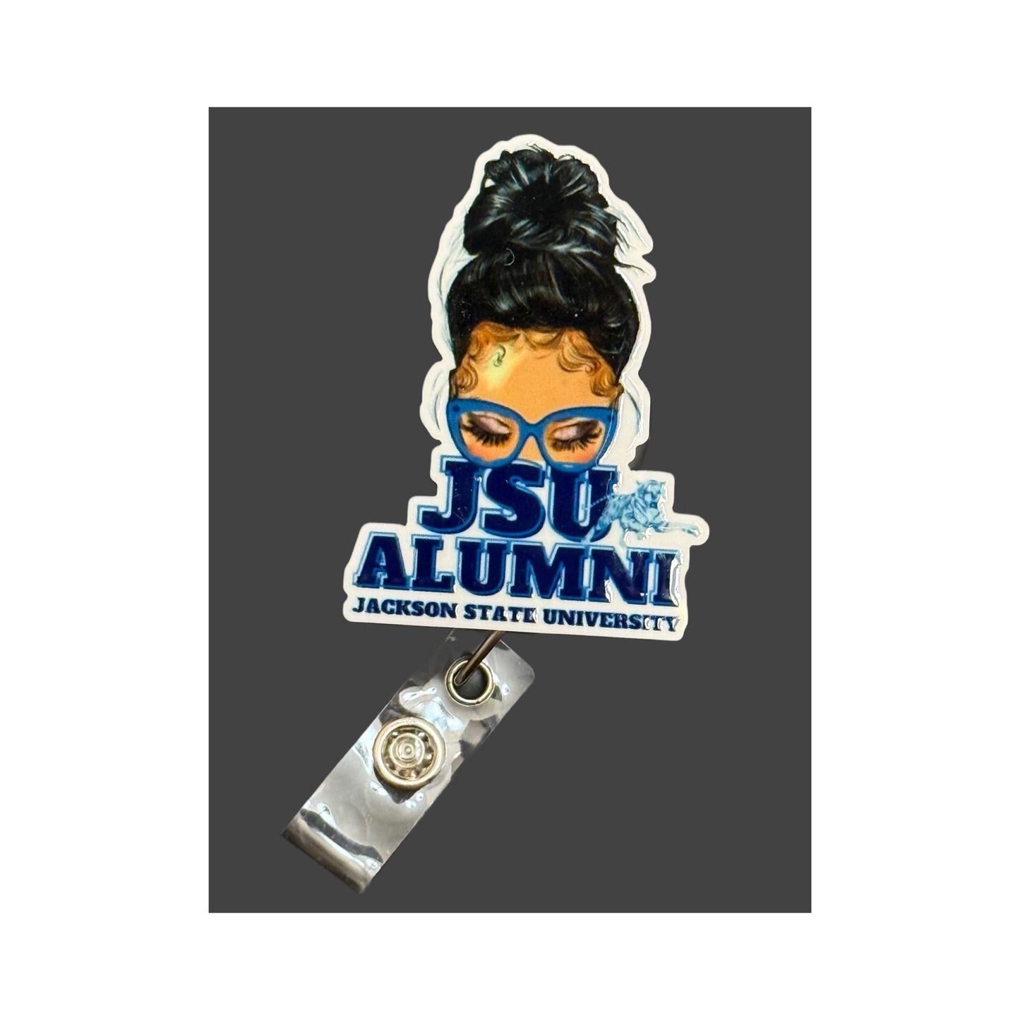 Jackson State University Alumni Messy Bun Badge Holder