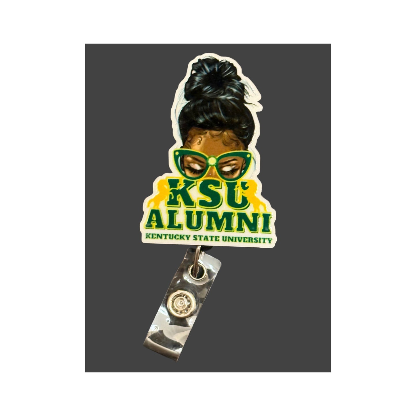 Kentucky State University Alumni Messy Bun Badge Holder