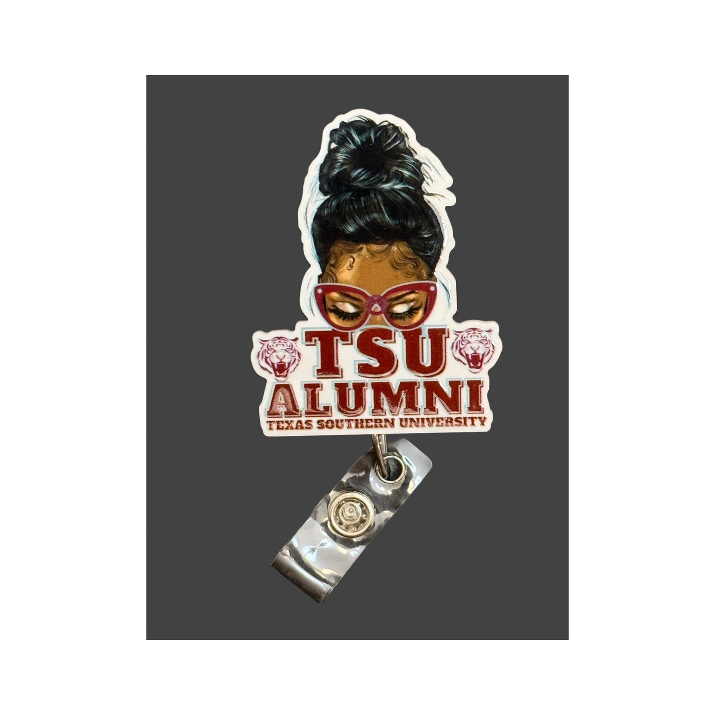 Texas Southern University Alumni Messy Bun Badge Holder