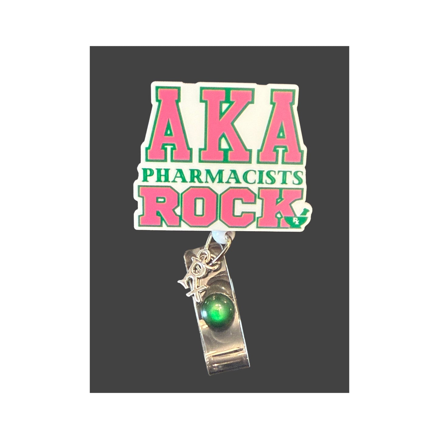 AKA Pharmacists Rock badge holder