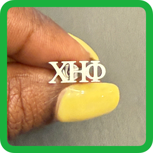 Nursing Sorority Script Stud Earrings CHI ETA PHI