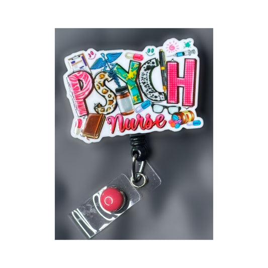 Psych Nurse Badge Holder
