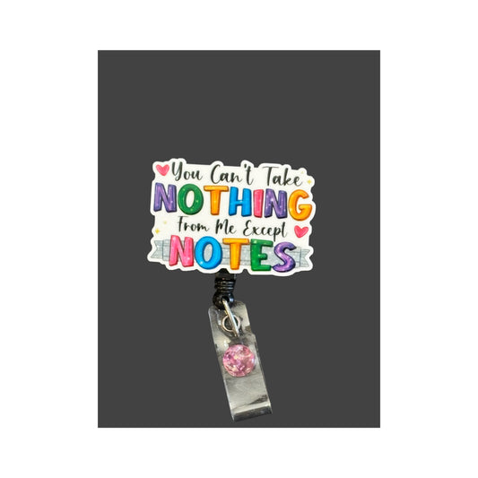 Take Notes Badge Holder