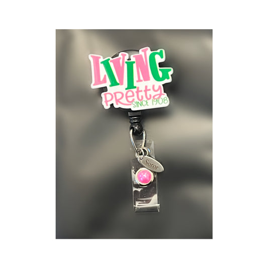 Sorority Living Badge Holder