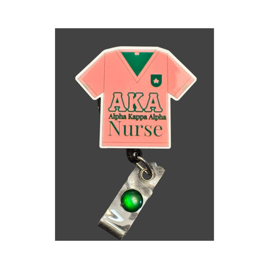 Sorority Scrub Top Badge Holder