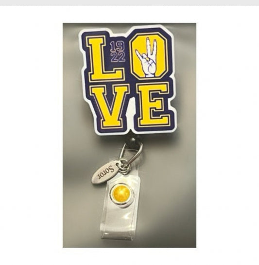 LOVE Sigma Gamma Rho ID Badge Holder