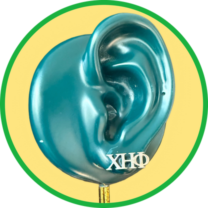 Nursing Sorority Script Stud Earrings CHI ETA PHI