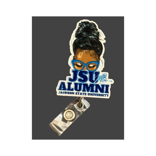 Jackson State University Alumni Messy Bun Badge Holder