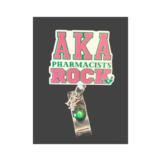 AKA Pharmacists Rock badge holder